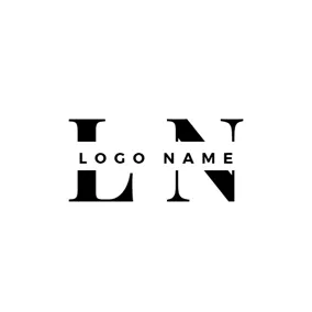 Typography Logo Simple Letter L and N logo design