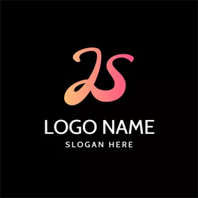 モノグラムロゴ Gradient Lowercase A and S Monogram logo design