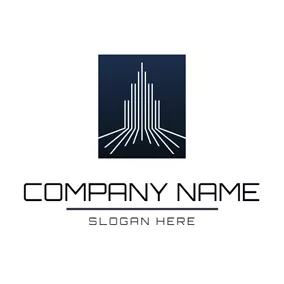 建築関連のロゴ Simple Lines High Building logo design