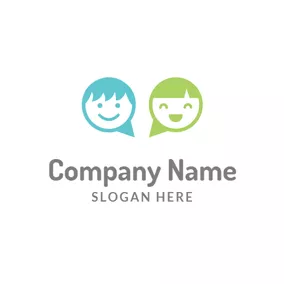 Blush Logo Smiling Kids and Daycare logo design