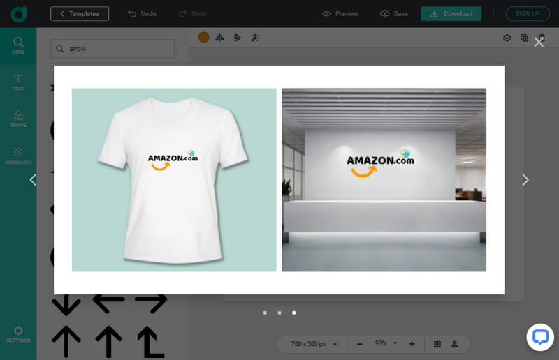 Preview and download Amazon logo