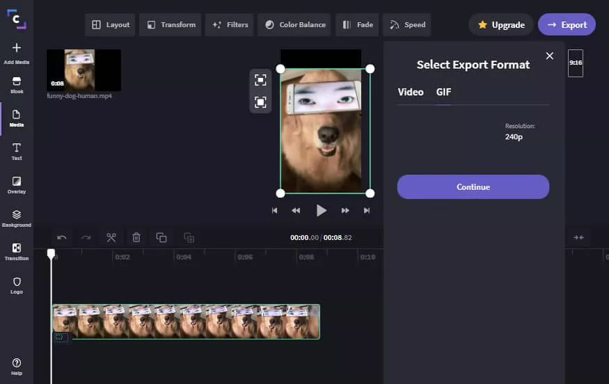 Clipchamp GIF Creater Online