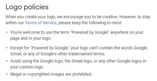 Change the Google Logo Policies