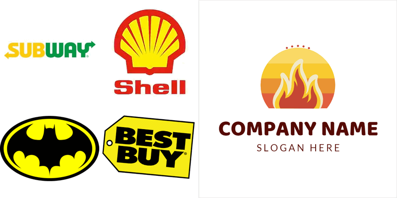 Check cool yellow logos