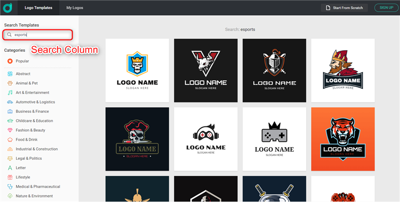 Make an Esports Logo with Esports Logo Maker – Step 1