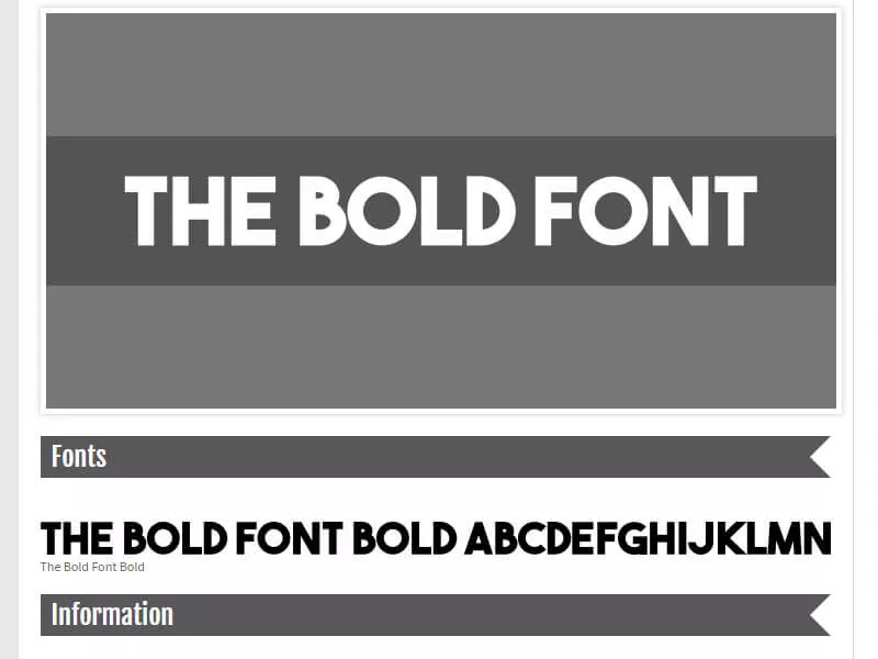The Bold Font