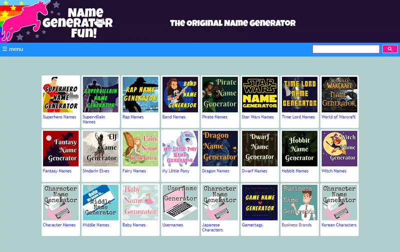 NAMEGENERATORFUN! is an all-side name generator.