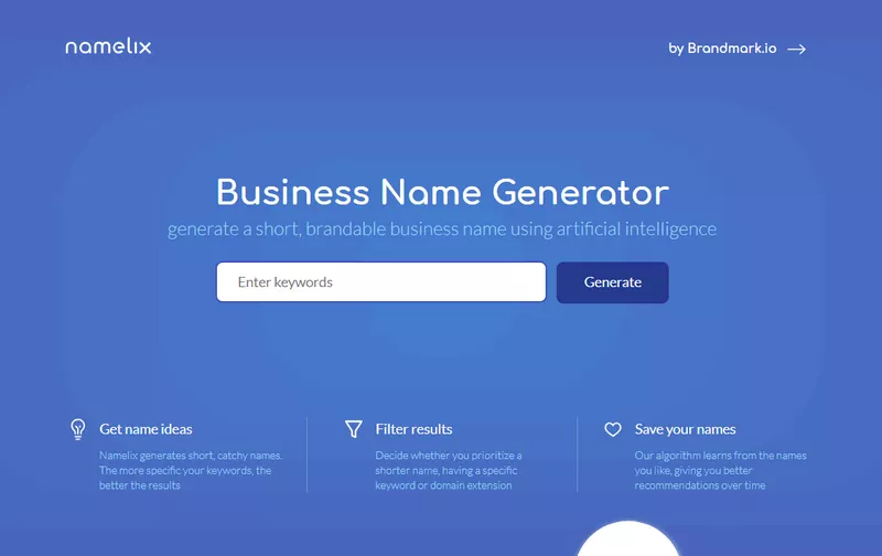 NAMELIX makes brand names for your business.