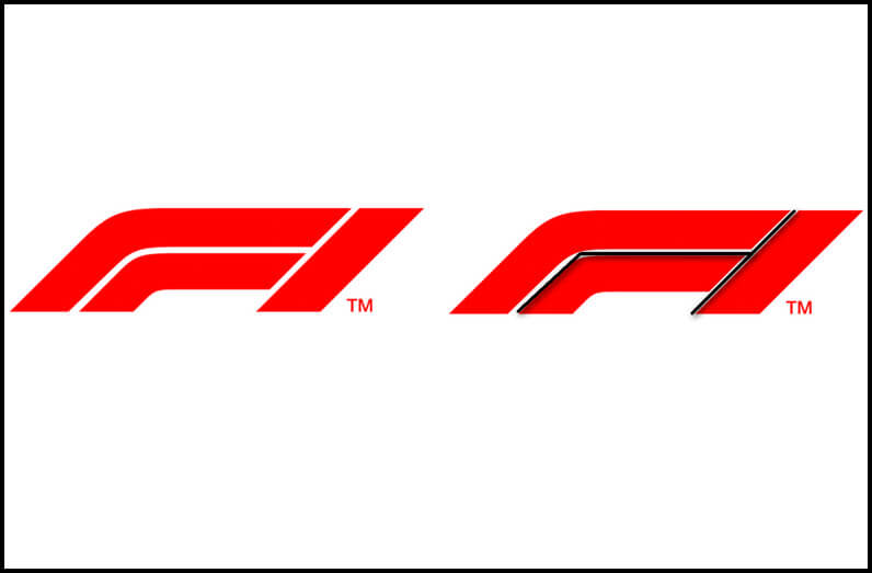 F1 Negative Space Logo Art