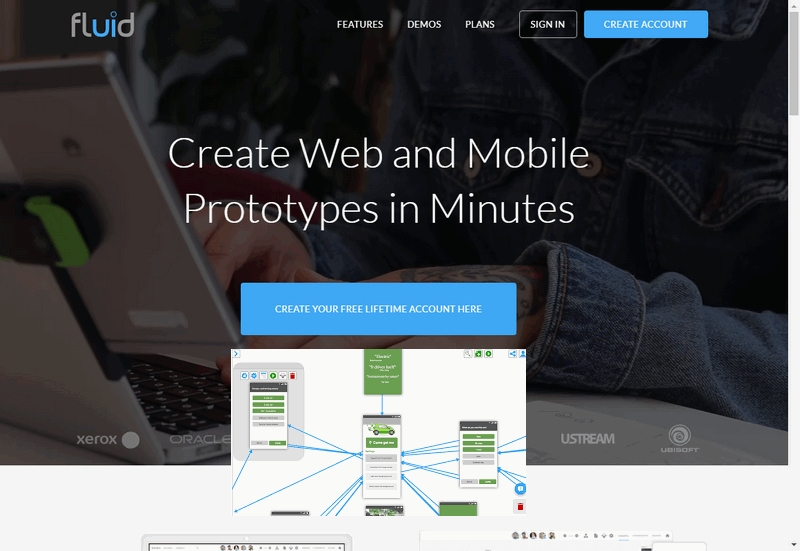 Fluid UI Wireframe Free