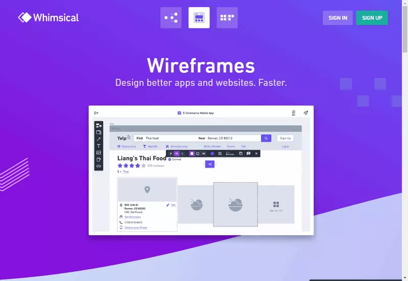 Free Wireframe with Whimsical