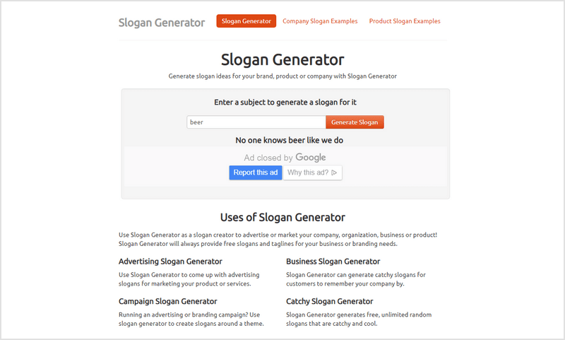 Free Tagline, And Slogan Generators That Rank 7