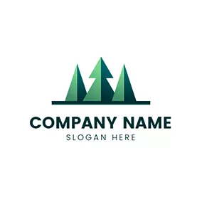 Forest Logo 3D Figure and Green Tree logo design