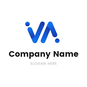 Va Logo 3D Abstract and Simple V A logo design
