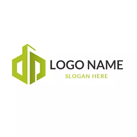 3D Logo 3D and Simple Letter D P logo design