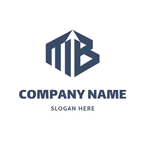 Mb Logo 3D Arrow Letter M and B logo design