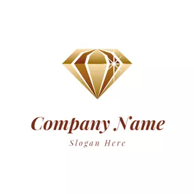 Luxury Logo 3D Beautiful Yellow Jewelry logo design