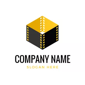 Logotipo De Producción 3D Box and Film logo design