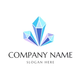 水晶 Logo 3D Colorful Crystal logo design