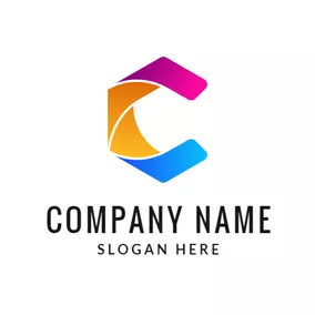 Color Logo 3D Colorful Letter C logo design