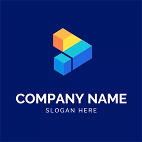 Business & Consulting Logo 3D Cube Geometric Advertising logo design