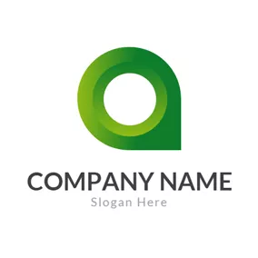 Oロゴ 3D Green Letter O logo design