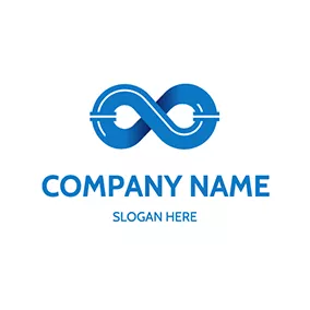 Pipe Logo 3D Infinity Number 8 Pipeline logo design