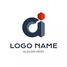 I Logo 3D Match Abstract Letter A I logo design