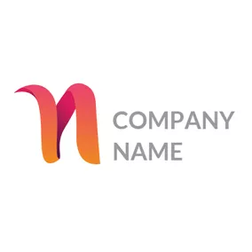 Logotipo N 3D Orange Letter N logo design