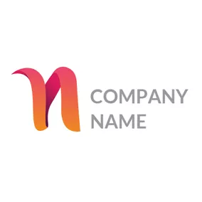 Logotipo De Agencia 3D Orange Letter N logo design