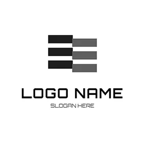 Black Logo 3D Rectangle Fog Design logo design