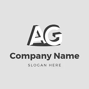 Ag Logo 3D Shadow Simple Letter A G logo design