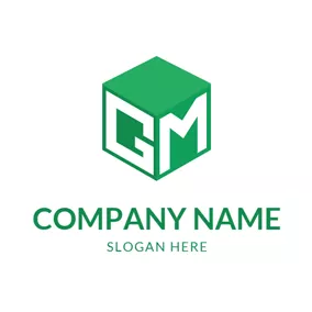 Gm Logo 3D Shape Regular Letter G and M logo design