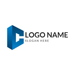 Agency Logo 3D Simple Abstract Letter D C logo design