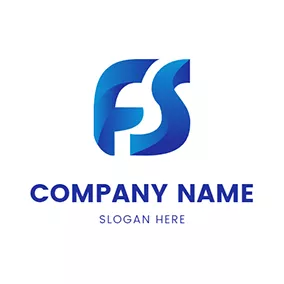 代理店ロゴ 3D Simple and Abstract Letter F S logo design