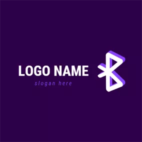 蓝牙Logo 3D Simple Bluetooth logo design