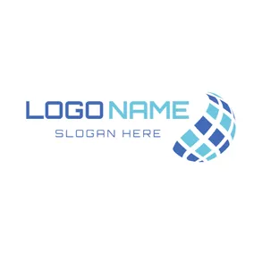 データロゴ 3D Sphere and Data logo design