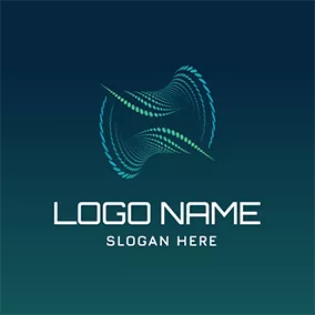 スパイラルロゴ 3D Spiral Technology Futuristic logo design