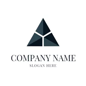 Shadow Logo 3D Triangle and Delta Sign logo design