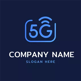 Logotipo De Datos 5g Frame Simple logo design