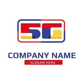 Logotipo De Datos 5g Rectangle Frame Simple logo design