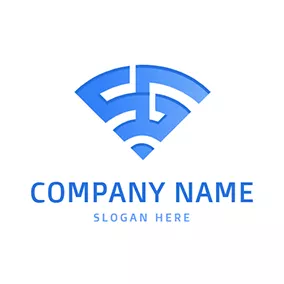 接続するロゴ 5g Wifi Sector Simple logo design