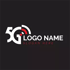 Five Logo 5g Wordart Icon Combine logo design