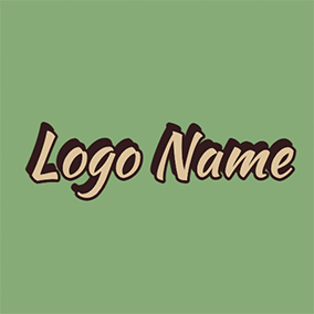 Green Logo 70s 3D Bold logo design