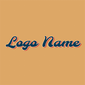 Logótipo De Arte 70s Abstract Font logo design