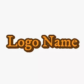 Classic Logo 70s Brown Border logo design