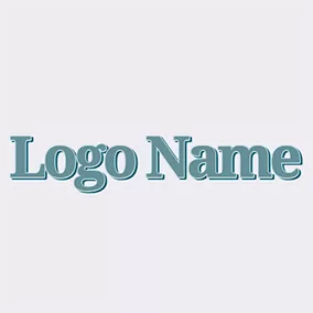 Typography Logo 70s Gray Bold logo design