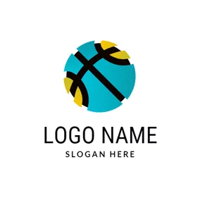 篮球Logo Abstract 3D Basketball Icon logo design