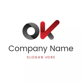 アクションロゴ Abstract 3D Ok Icon logo design