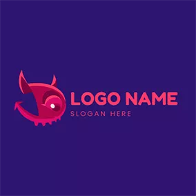 Character Logo Abstract and Adorable Devil logo design
